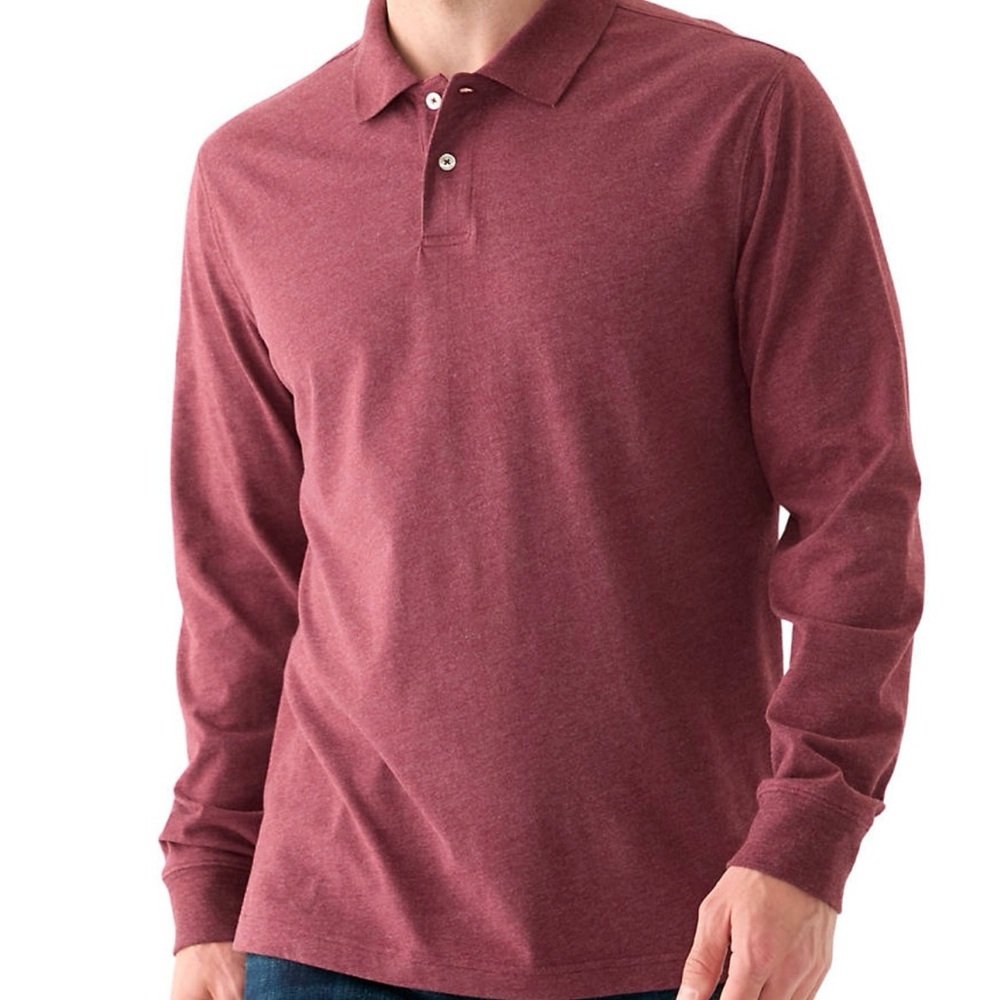 Saddlebred Men's Long Sleeve Jersey Polo Shirt